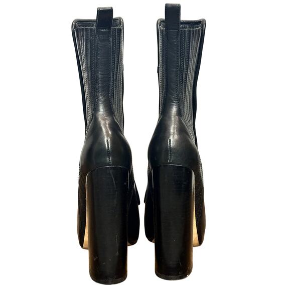 Alexander Wang – Addison Leather Platform Boots – Black – Size 37 - Picture 9 of 12